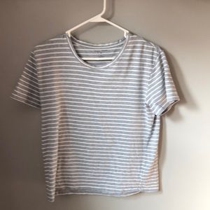 Tradlands 102 Box T-shirtsize medium white and grey stripe